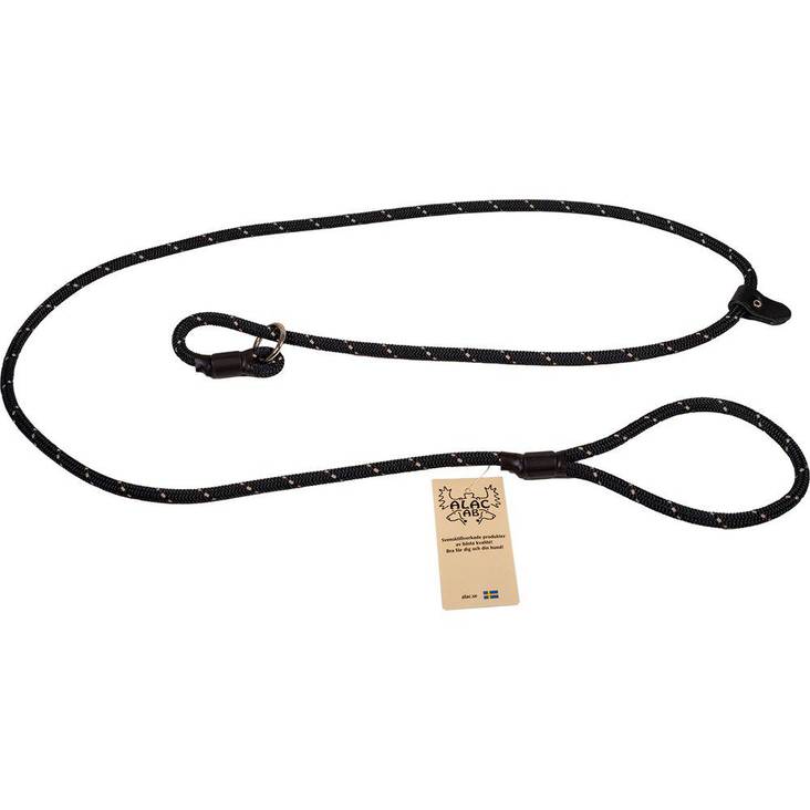 Noutajatalutin 8mm/190cm nylon musta heijastimin ALAC - Koiran noutajataluttimet - 027971 - 1