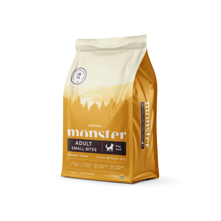 Original adult Small Bites Chicken / Turkey monster - Koiran kuivaruoat aikuisille koirille - 034201 - 1