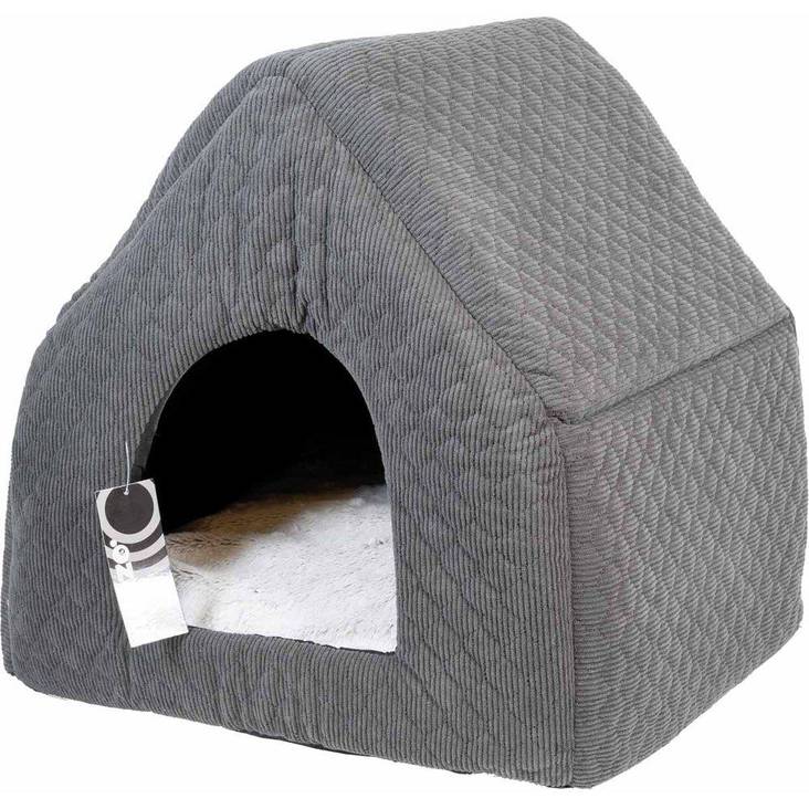 Pesätalo 46x43x42cm harmaa OZami - Kissan pesä-, iglu- ja riippupedit - 037601 - 1