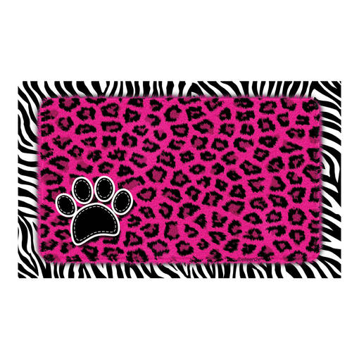 Ruokailualusta Leopardi pinkki 51x30cm Drymate - Koiran ruokinta-alustat - 011201 - 1