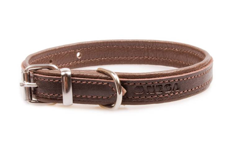 Solki nahkapanta nappavuorella ruskea Onega - Koiran solkipannat - 036621 - 1