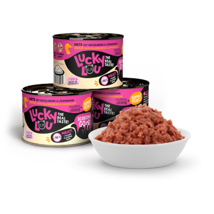 SuperMono Food Ankka 200g Lucky Lou - Aikuisten kissojen säilykkeet - 037021 - 1