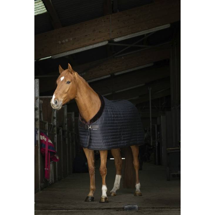 Tallitoimi Teddy musta/ruskea Equitheme - Hevosen kevyttoppatalliloimet - 026661 - 1