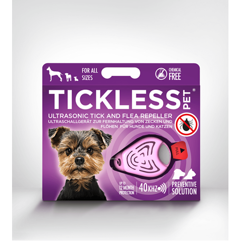 Ultraääni punkkikarkotin Mini pinkki Tickless Pet - Koiran suojaus hyönteisiltä ja loisilta - 009661 - 1