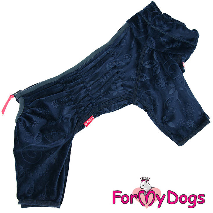 Velourhaalari urosmalli sininen For My Dogs - Koiran haalarit - 032901 - 1