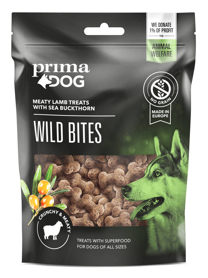 Wild Bites lammas ja tyrni, rapea 100g PrimaDog - Koiran herkut ja makupalat - 029871 - 1