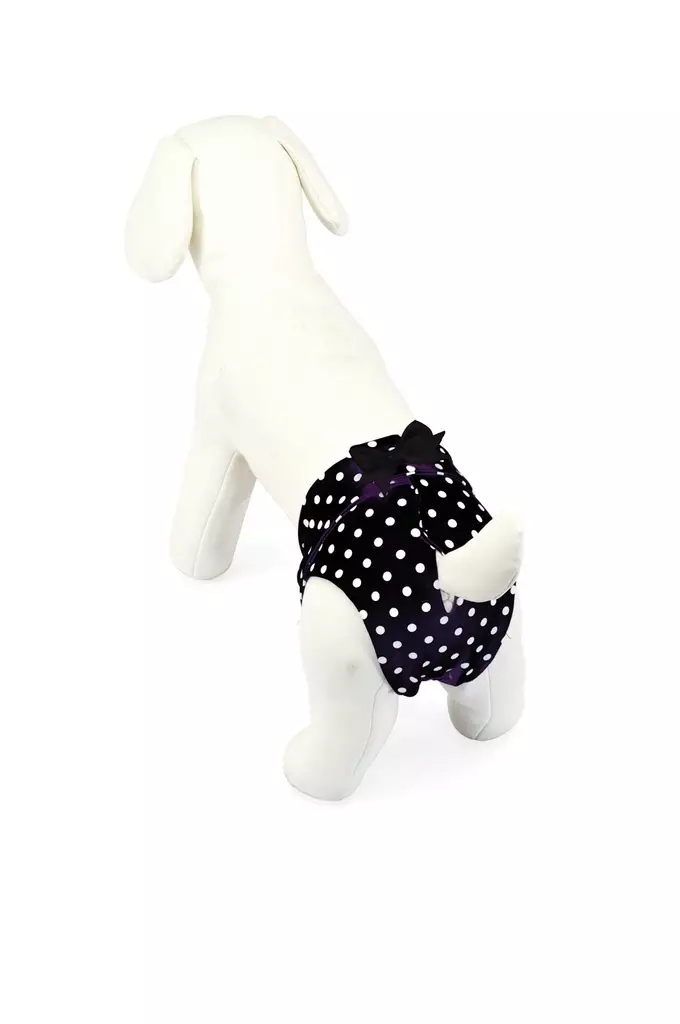 Juoksuhousut rusetilla mustat polka-dot Camon - Koiran kaulurit ja suojapuvut - 014651 - 1