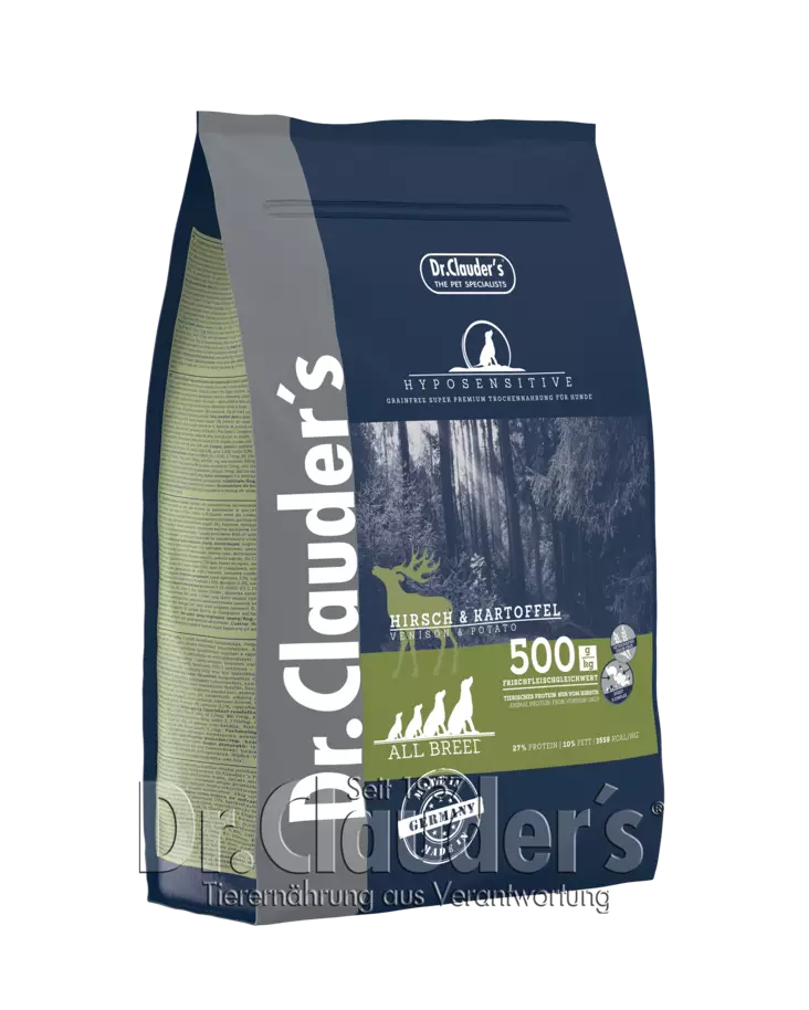 Hyposensitive Venison & Potato Dr. Clauder's - Koiran kuivaruoat aikuisille koirille - 043761 - 1