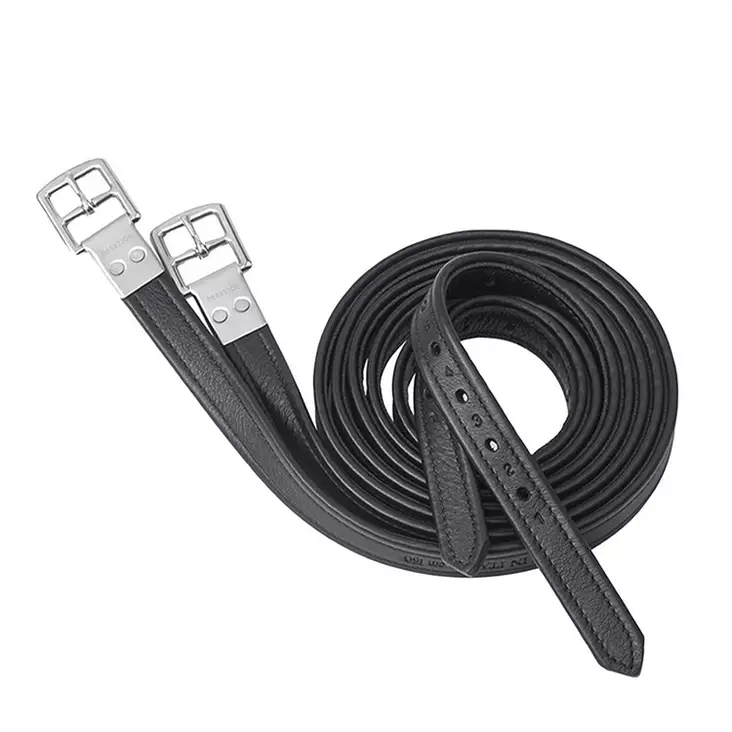 Jalustinhihnat nahkaa nylonvahvisteilla musta Equality Line - Jalustimet ja -jalustinhihnat - 048431 - 1