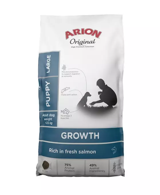 Growth Puppy Large rich in fresh salmon Arion - Kuivaruoat pennuille ja kasvatukseen - 048471 - 1