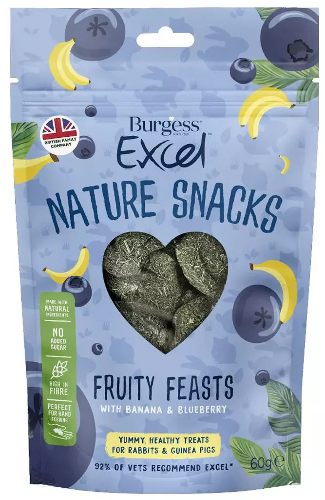 Fruity Feasts 60g Excel Burgess - Pieneläinten heinät ja korsirehut - 052721 - 1