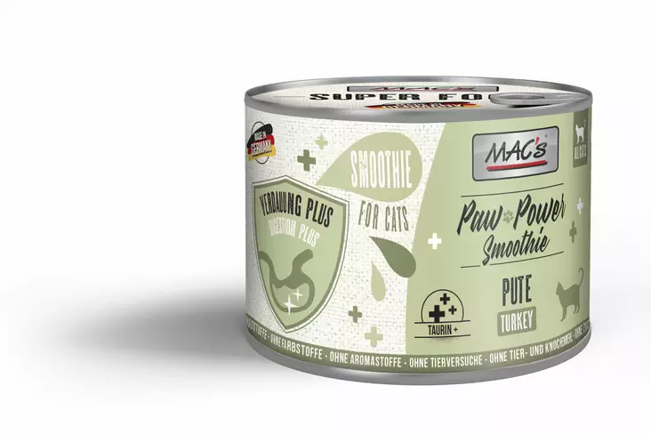 Kalkkunasmoothie kissalle Paw Power 200g MAC's - Kissan juomat - 053311 - 1