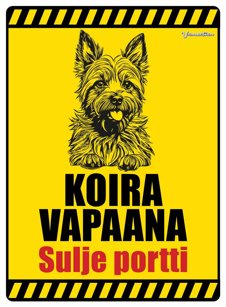 Kyltti Koira vapaana sulje portti! - Varoitus- ja huomiokyltit - 053381 - 1
