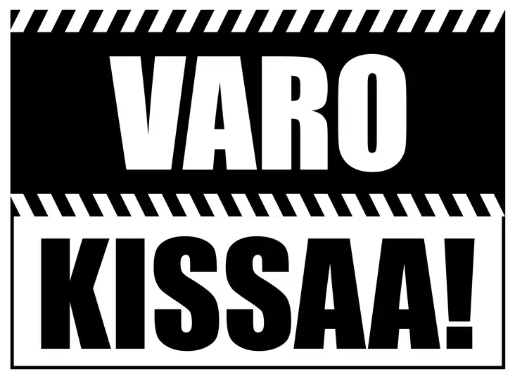 Kyltti Varo kissaa! musta-valkoinen vaaka - Varoitus- ja huomiokyltit - 055971 - 1