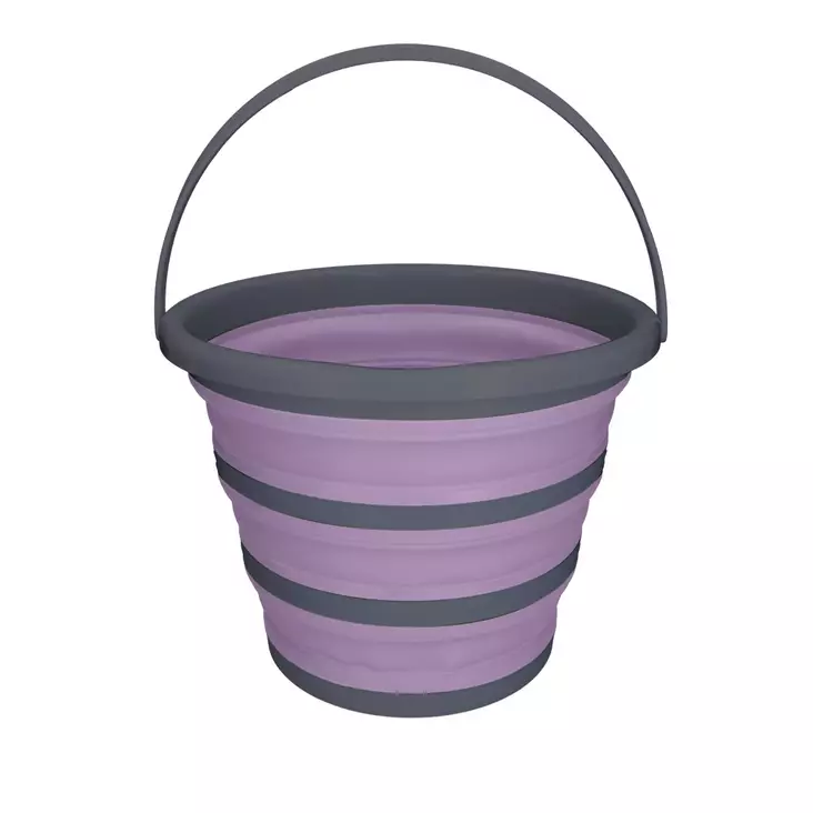 Taitettava ämpäri 10L lila-harmaa Excellent Horse - Hevosen juoma-astiat ja -automaatit - 056761 - 1