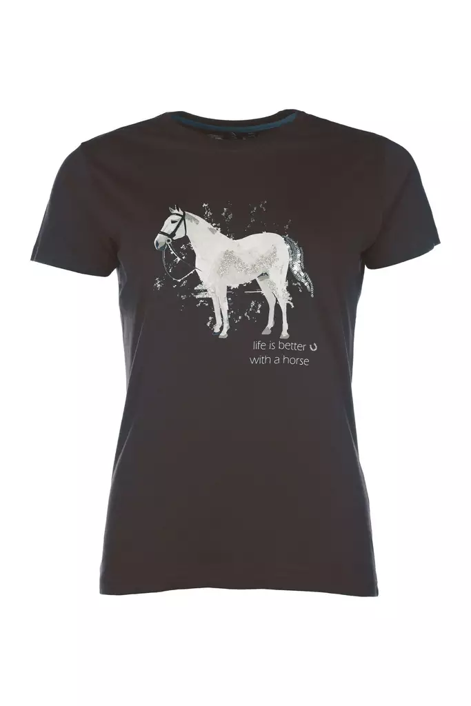 T-paita Sparkle Kid musta HKM-sports - Ratsastuspaidat ja -hupparit - 056931 - 1