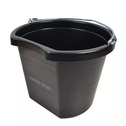 Ämpäri suoralla sivulla 12l musta Hansbo Sport - Hevosen juoma-astiat ja -automaatit - 002001 - 1