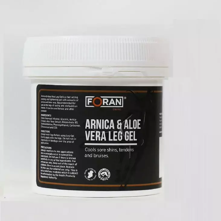 Arnica & Aloe Vera Leg Gel 500g Foran Equine BB07/26 - Linimentit ja pliisterit hevoselle - 032841 - 1