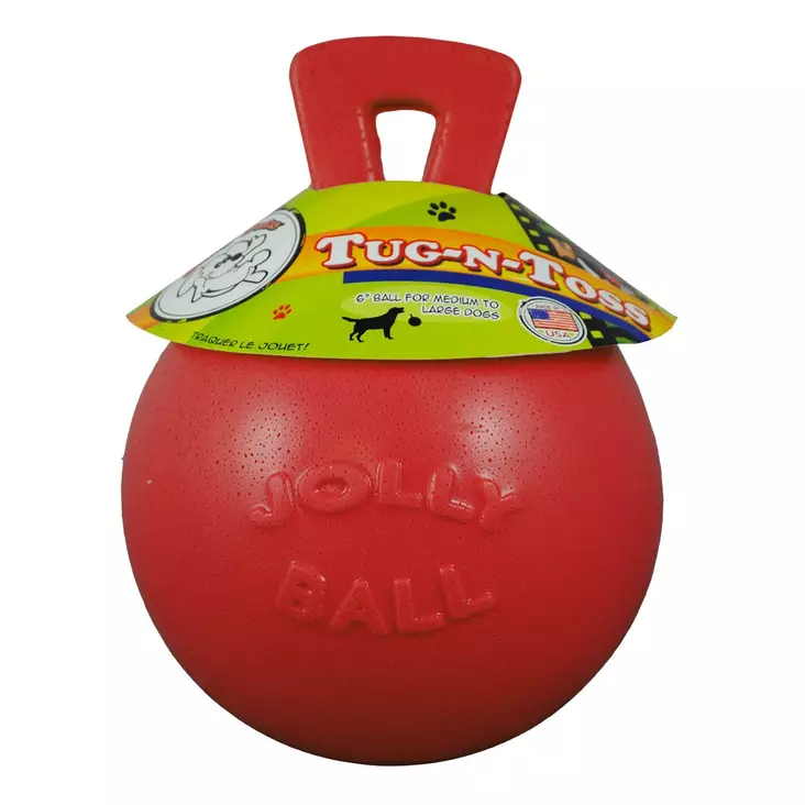 Kahvapallo Tug-n-Toss 15cm punainen Jolly Pets - Koiran pallot ja heittolelut - 004911 - 1