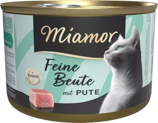 Kalkkuna 185g Feine Beute Miamor - Aikuisten kissojen säilykkeet - 014261 - 2