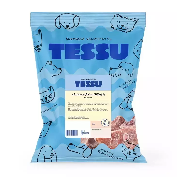 Kalkkunankoipipala 1kg pss pakaste Tessu - Koiralle pakastelihat ja -elimet - 023741 - 3