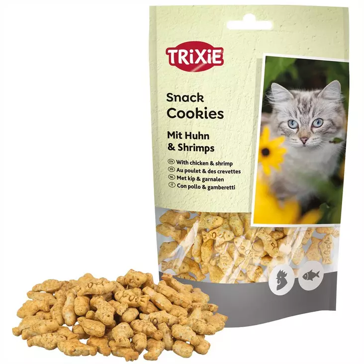 Kissan namikeksi kana & katkarapu kissanmintulla 50g Snack Cookies Trixie - Kissan herkut ja makupalat - 050541 - 1