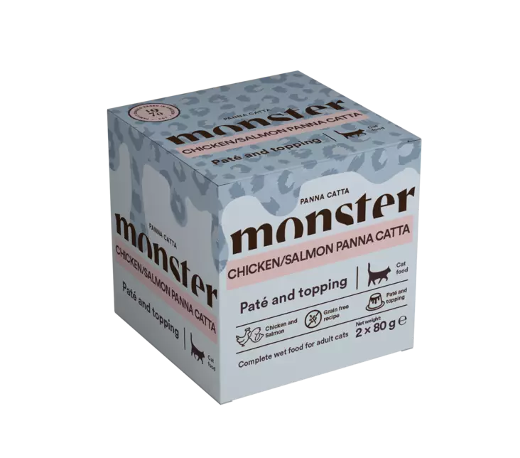 Kana Lohi 2x80g Panna Catta monster - Aikuisten kissojen säilykkeet - 058091 - 1