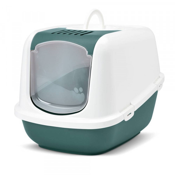 Kattovessa Nestor Jumbo 66x48cm tummanvihreä Savic - Kissan katetut vessat - 046931 - 1