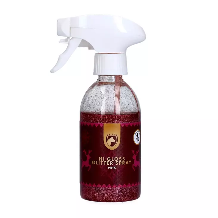 Kimallesuihke Xmas Hi Gloss Glitter Pink 250ml Excellent - Hevosen hoito-, ja kiillotusaineet - 054411 - 1