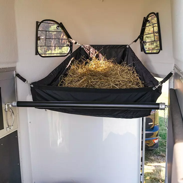 Kolmionmallinen heinäkassi kuljetukseen musta HS Hansbo Sport - Hevosen ruokinta-astiat ja ämpärit - 052861 - 1