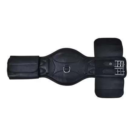 Koulusatulavyö HELUX mustaa pehmustettua nahkaa HS - Ratsun satulavyöt - 012411 - 1