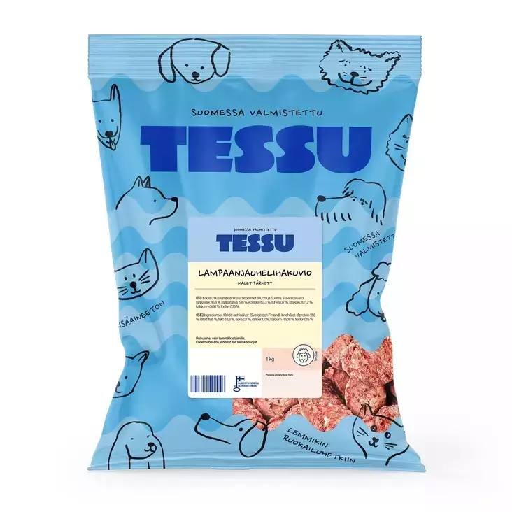 Lampaan jauhelihakuvio 1kg pakaste Tessu - Koiralle pakastelihat ja -elimet - 027521 - 3