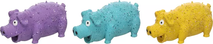 Lateksipossu Freckles S 7x15x7cm värimix Flamingo - Koiran vinyyli-, latex- ja valolelut - 052401 - 1