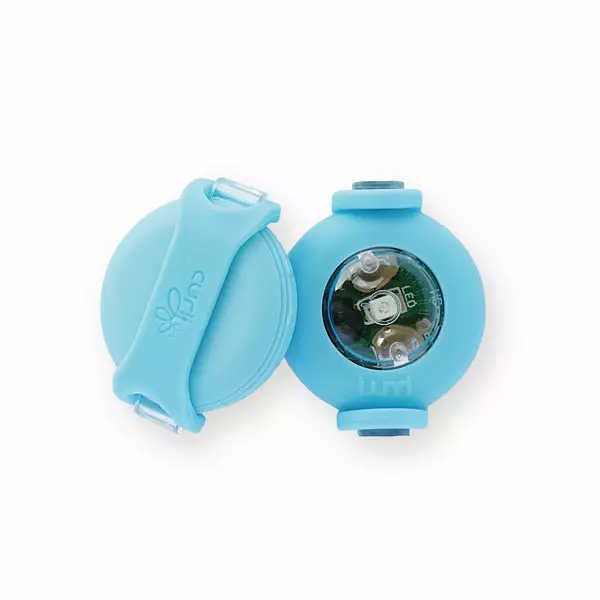 Led-valo Luumi 2kpl 32mm paristoilla vaaleansininen Curli - Koiran heijastimet ja turvavalot - 054961 - 1