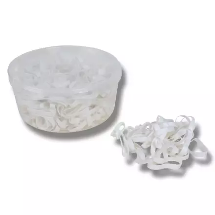 Letityskuminauhat 22mm 500kpl valkoinen Hansbo Sport - Hevosen harjat, suat ja letitys - 012721 - 1