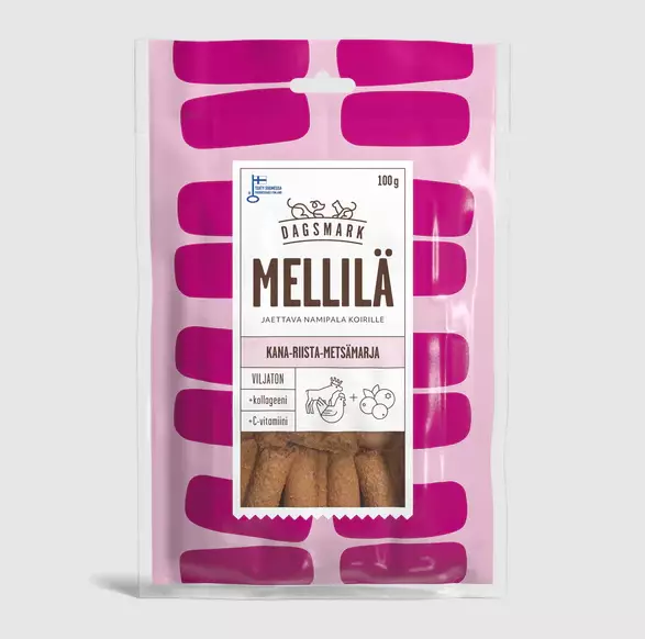 MELLILÄ kana riista metsämarjanami 100g Dagsmark - Koiran herkut ja makupalat - 028311 - 2