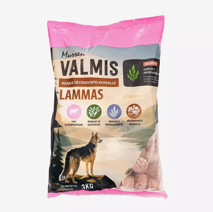 Murren VALMIS lammas 3kg MUSH - Pakaste täys- ja täydennysravinnot - 059701 - 1