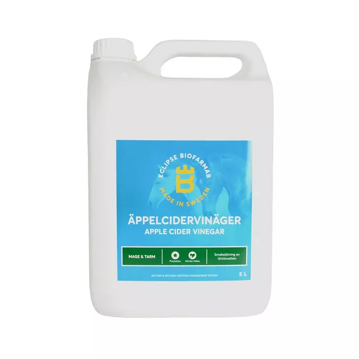 Omenaviinietikka Äppelcidervinäger 5l Eclipse Biofarmab - Lisäravinteet hevosen ruoansulatukselle - 003571 - 2
