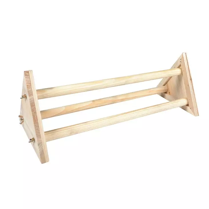 Orsikehikko puuta kolmiopäät 43x15,7x15cm Gaun - Lemmikkilintujen häkit ja orret - 038801 - 1