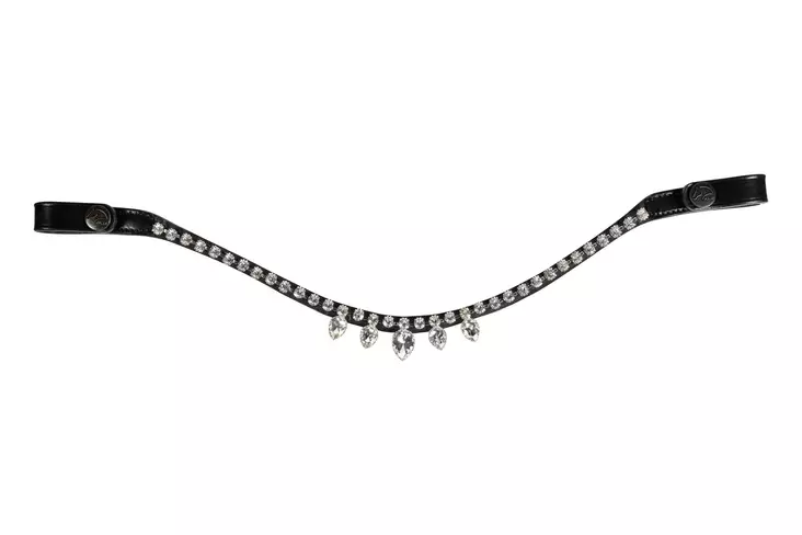 Otsapanta Alisha kristalleilla musta HKM-sports - Hevosen otsapannat - 051401 - 1