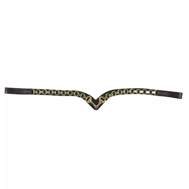 Otsapanta Bett ketju ruskea-kulta Hansbo Sport - Hevosen otsapannat - 056561 - 1