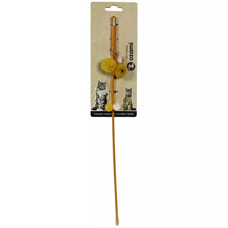 Pupuonki Hopping Rabbit 40cm oranssi Ozami - Kissan huiskat ja onkilelut - 059581 - 1
