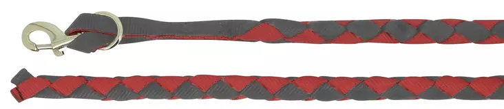 Riimunnaru nylon punainen/harmaa 2,5m Norton - Hevosen nylonriimunarut - 025411 - 1