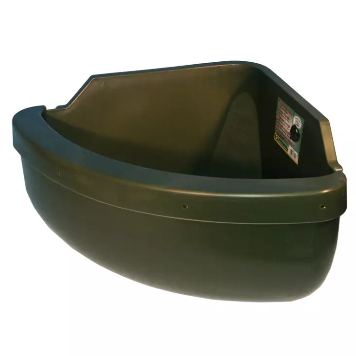 Ruoka-astia reunalla kulmamalli 31L vihreä VPlast - Hevosen ruokinta-astiat ja ämpärit - 054511 - 1