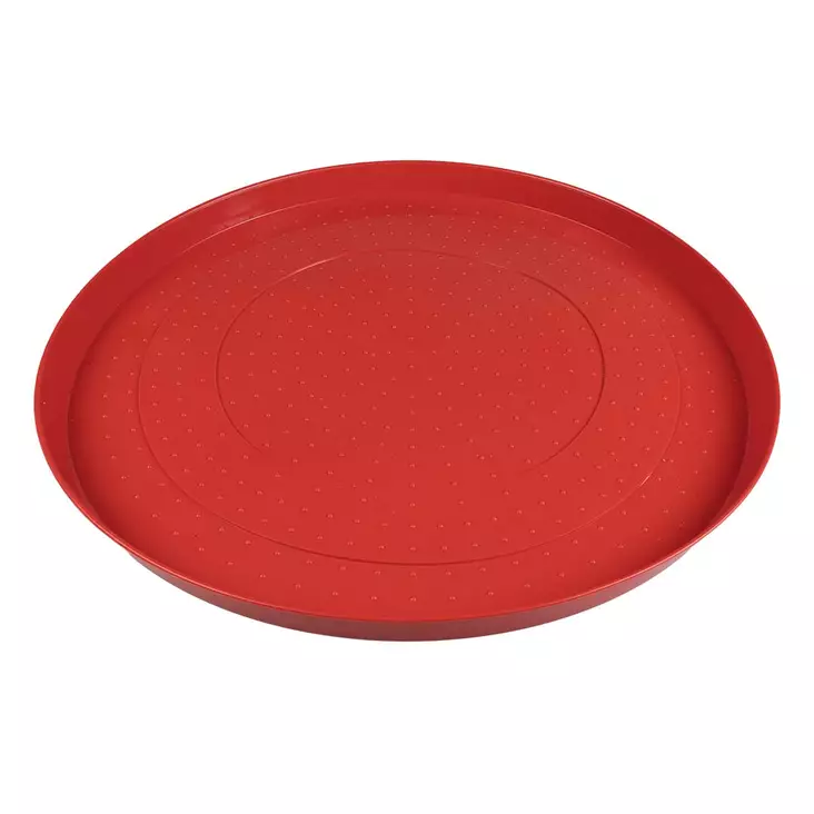 Ruokintalautanen kanoille 30x2cm punainen Duvo+ - Kotieläinten ruokinta-astiat ja ämpärit - 059651 - 1