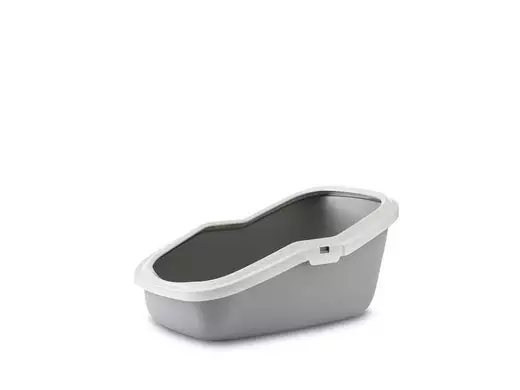 Avovessa Aseo 56x39x27,5cm harmaa reunuksella Savic - Kissan avovessat - 044591 - 1