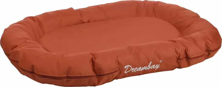 Patja Dreambay ovaali vettähylkivällä kankaalla 100x75x15cm terracotta Flamingo - Koiran patjat - 057411 - 1