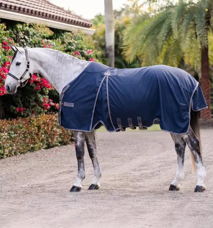 Talliloimi Rambo Optimo Stable Sheet navy-thunderstorm grey & silver Horseware - Hevosen vuorettomat talliloimet - 055401 - 1