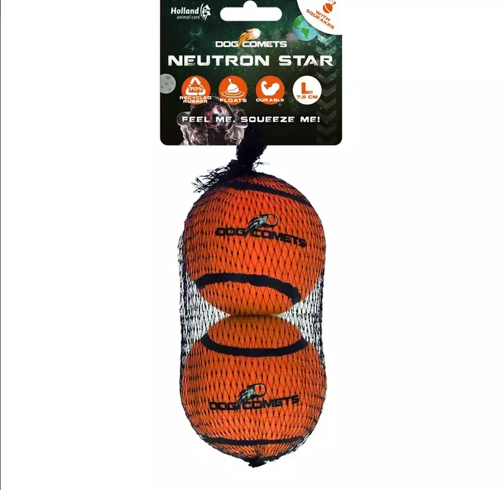 Tennispallo Neutron Star L 7,5cm 2kpl tuplapakkaus Dog Comets - Koiran pallot ja heittolelut - 047611 - 1
