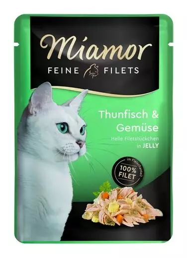 Tonnikala Vihannes 100g hyytelö pss Fine Filets Miamor - Aikuisten kissojen säilykkeet - 043601 - 1